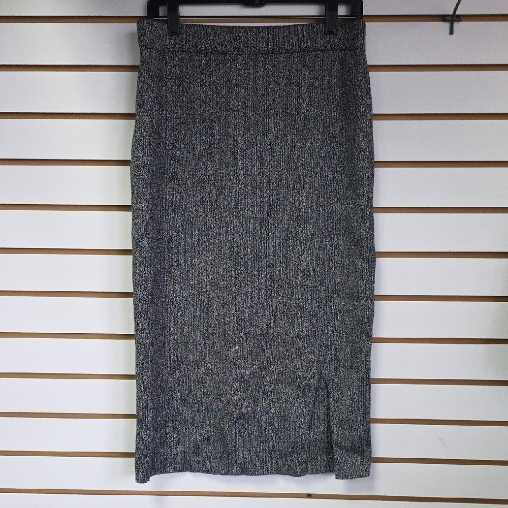 Metallic Knitted Maxi Skirt Medium